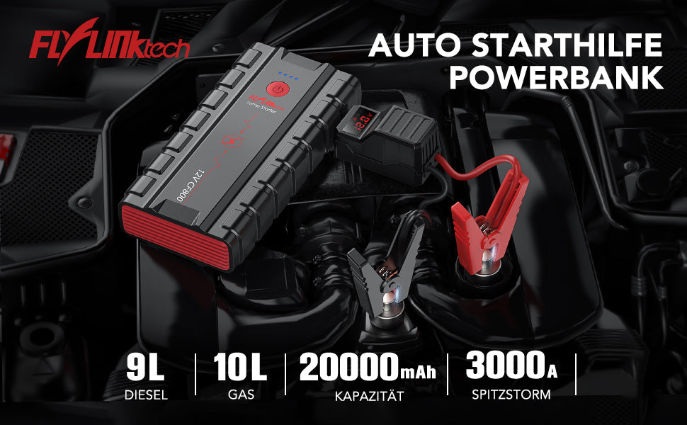 Starthilfe Powerbank 2500A - 20000mAh 12V Auto Starthilfe Power